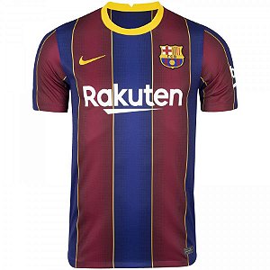 Camisa Barcelona I 2020 2021 Masculina