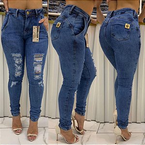 Calça Skinny Destroyed