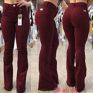 Calça Flare Marsala