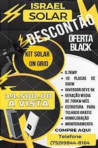 SUPER OFERTA Kit ongrid já com homologação, kit estrutura telhado Gratis