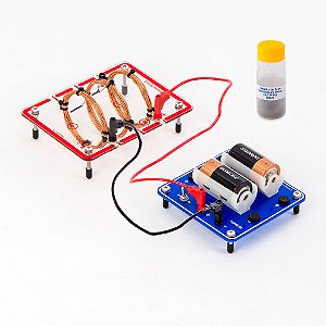 CONJUNTO SOLENÓIDE DE TRÊS BOBINAS COM FONTE CC - ENSINO DE LINHAS DE FORÇA ELETROMAGNÉTICAS - SCN-F006F