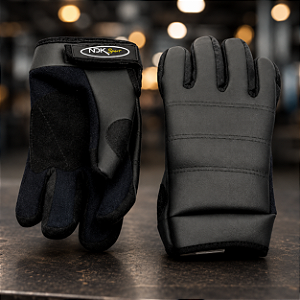 Luva De Motoqueiro Em Couro Sintético Preto Masculino Feminino