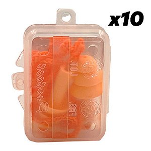 Kit 10 Un Protetor Auricular ouvido auditivo de Silicone Tipo Plug 15db Ca 19578