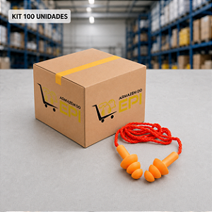 Kit 100 pares Protetor Auricular Silicone Tipo Plug 15db Ca 19578