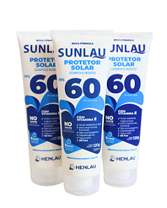 3 Unid Protetor Filtro Solar Fps 60 Sem Oleo Proteção UVA UVB Sunlau