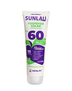 PROTETOR FILTRO SOLAR SUNLAU 60 FPS HENLAU 120G COM REPELENTE