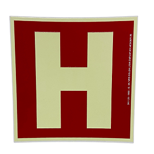 PLACA HIDRANTE 20 X 20 CM - FOTOLUMINESCENTE ANTICHAMA