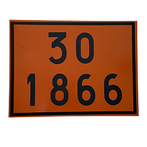 PLACA NUMEROLOGIA 30x40 E GAS INFLAMÁVEL 30x30