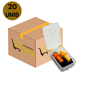 20 Pares Protetor Auditivo Plug Maxxi Silicone 18db Bicolor CA 11512