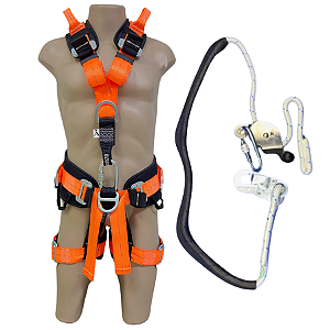 Cinto Paraquedista 7 Argolas em Y Com Talabarte Corda Facintos CA 39134