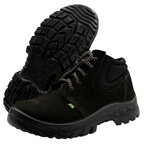 BOTINA NOBUCK PRIMAVERA BICO PVC PS 139 PRETA C.A 40677