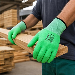 Luva Multitato Latex Corrugada Handex Hand Garra CA 41627 Tam GG