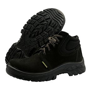 Botina Ecosafety PS 137 Biqueira De Composite Preta Nobuck CA 47167