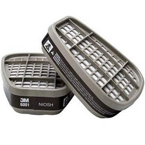 Par Cartucho Filtro Químico 3M para Vapores Orgânicos Mascara 6001
