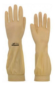 Luva de Látex Longa Ranhurada 40 CM Volk Super Resistente CA 15100