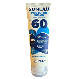 Protetor Solar FPS 60 Proteção UVA UVB 120 Ml Sunlau