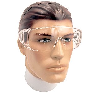 Óculos De Proteção Epi Segurança Incolor Sobrepor