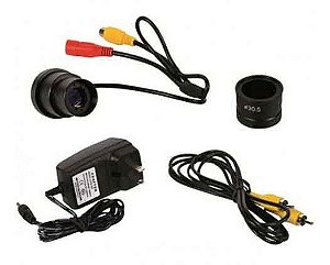 Câmera CCD com saída RCA para TV e Data Show.