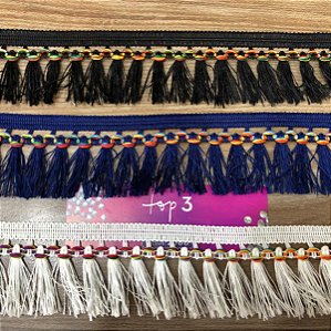 Tassel Pingente Franja em Poliéster 4,4 cm - 10 Metros