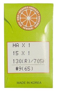 HAX1 09-ORAN - AGULHA ORANGE PARA MAQUINA DOMESTICA (PONTA BOLA)