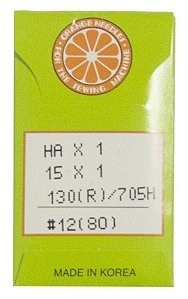 HAX1 12-ORAN - AGULHA ORANGE PARA MAQUINA DOMESTICA (PONTA BOLA)