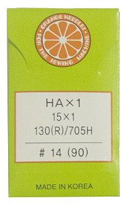 HAX1 14-ORAN - AGULHA ORANGE PARA MAQUINA DOMESTICA (PONTA BOLA)
