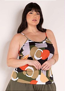 Conjunto Verde Blusa E Calça Cropped Plus Size - Foxxstore