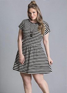 Vestido Listrado Plus size