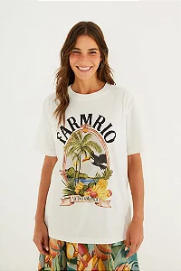 T-Shirt Farmrio Latino América - Off White