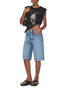 Camiseta Feminina Malha Onça Blur Preto