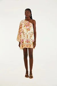 Vestido Curto Estampado Jardim Majestoso