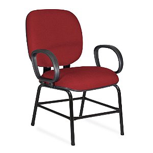 Cadeira Obeso Turim Plus Size Fixa Vermelha