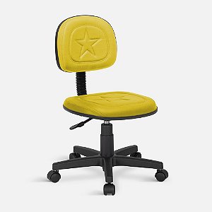 Cadeira Secretaria Estrela Giratória Universal Amarela