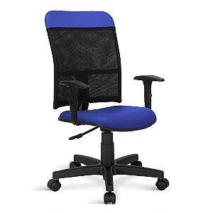 Cadeira Executiva Marsala Giratória Universal C/Braços Azul