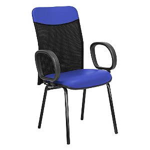 Cadeira Diretor Marsala Pé Palito C/Braços Azul