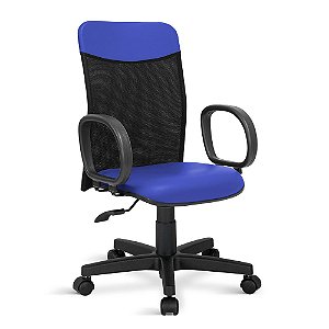 Cadeira Diretor Marsala Giratória Universal C/Braços Azul