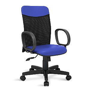 Cadeira Diretor Marsala Giratória Relax C/Braços Azul