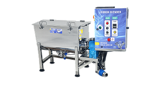 Misturador Ribbon Blender De 100 L Em Aço Inoxidável Para Processamento De Pós.