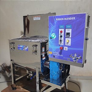 Misturador Ribbon Blender de 100l em Aço Inox para Mistura de Pó