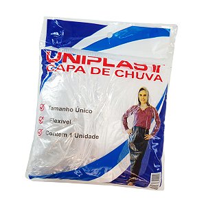 100 Capas De Chuva Descartável Adulto Transparente