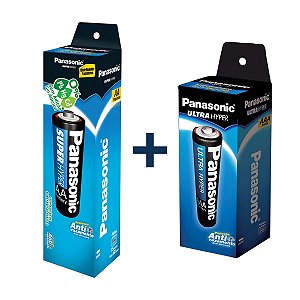Kit 92 Pilha Panasonic 1 Pct. Comum Aa + 1 Palito Aaa
