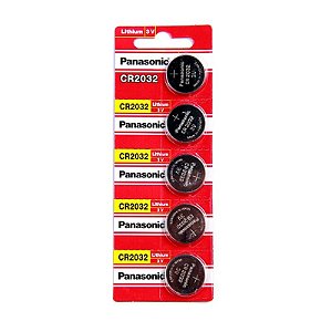30 Baterias Panasonic Cr2032 3v Placa Mãe Portão Controle