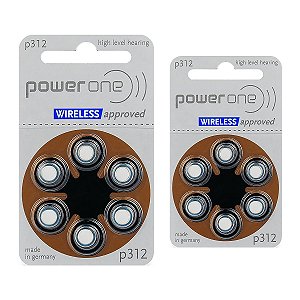 12 Pilhas Baterias 312 Pr41 Aparelho Auditivo - Power One