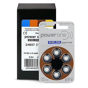 60 Pilhas Baterias 312 Pr41 Aparelho Auditivo - Power One