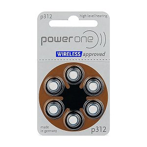 6 Pilhas Baterias 312 Pr41 Aparelho Auditivo - Power One
