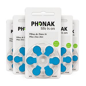 30 Baterias Pilhas Aparelho Auditivo 675 Pr 44 - Phonak