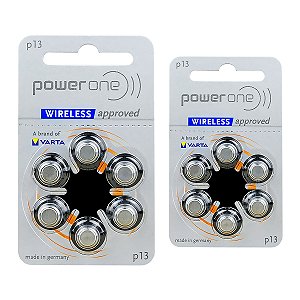 12 Pilhas Baterias P 13 Pr48 Aparelho Auditivo - Power One