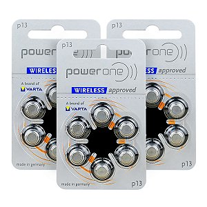 18 Pilhas Baterias P 13 Pr48 Aparelho Auditivo - Power One