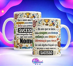 Caneca Ano Novo Com Frase