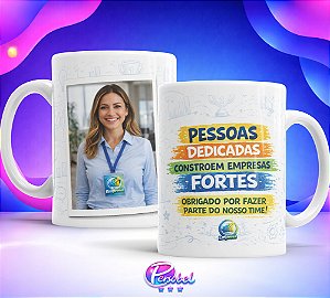 Caneca para Funcionários com Foto e Frase